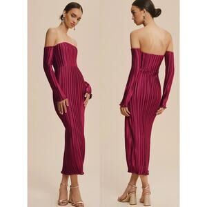 FLAW L'IDEE Gatsby Cold-Shoulder Midi Dress Size US‎ 12